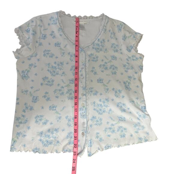 Eileen West Cotton Floral Pajama Pants Set Size Large Cottage Grandma Feminine - Picture 8 of 14